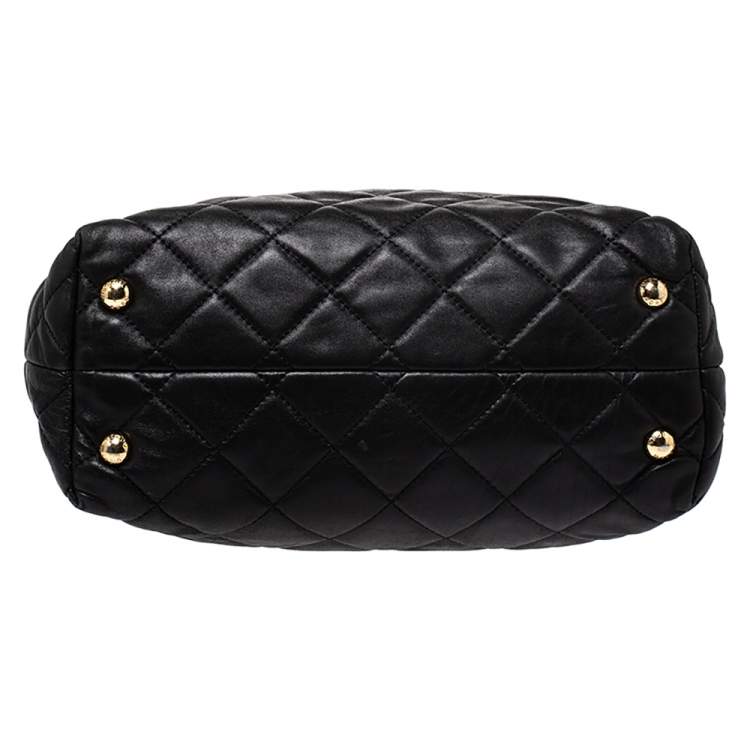 Pre Owned MICHAEL Michael Kors Black Leather Susannah Tote