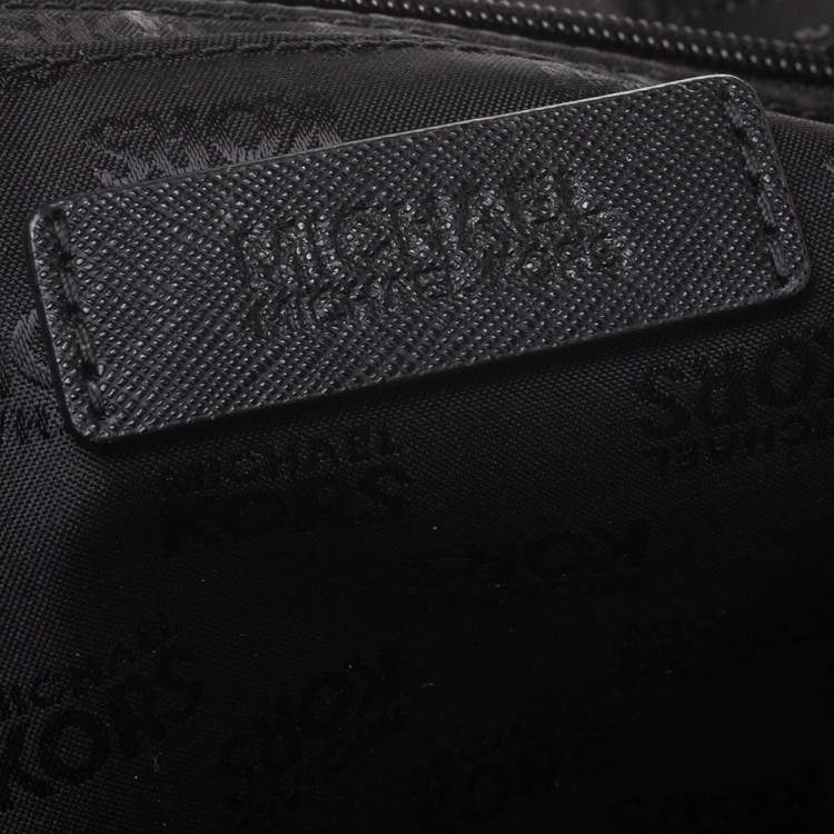Pre Owned MICHAEL Michael Kors Black Leather Jet Set Travel Tote
