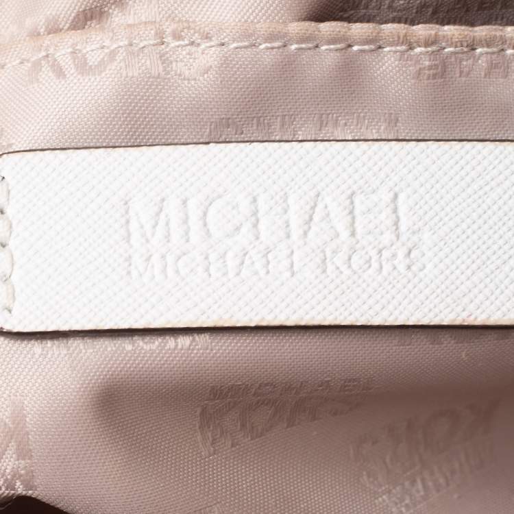 Pre Owned Michael Kors White Leather Satchel