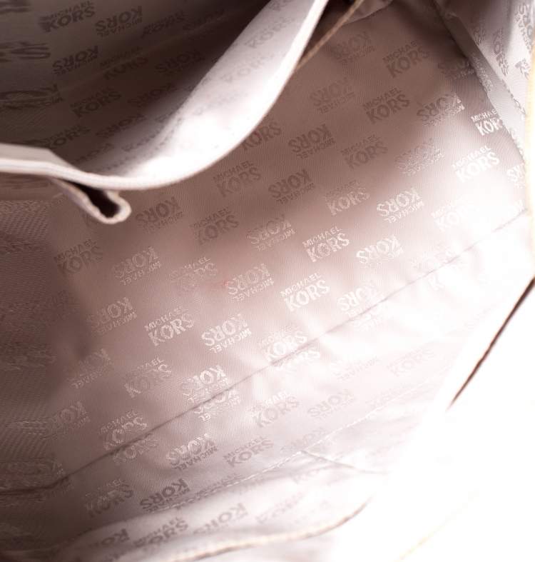 Pre Owned Michael Kors White Leather Satchel