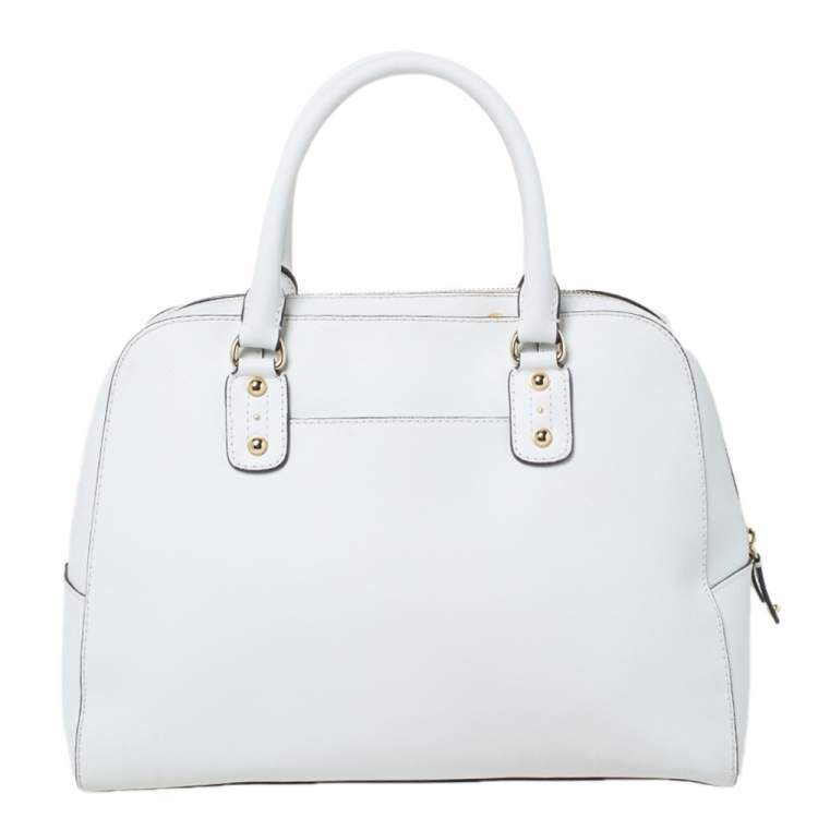 Pre Owned Michael Kors White Leather Satchel