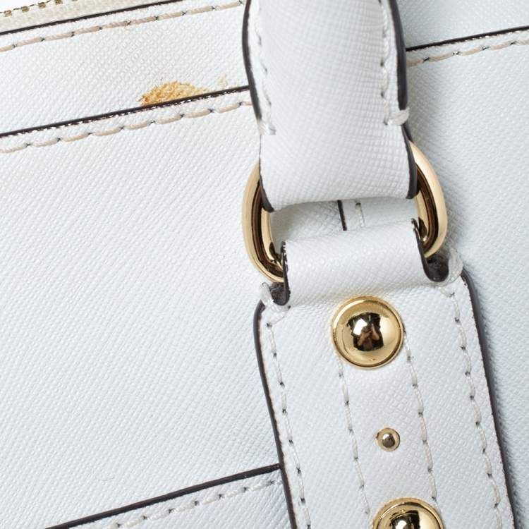 Pre Owned Michael Kors White Leather Satchel