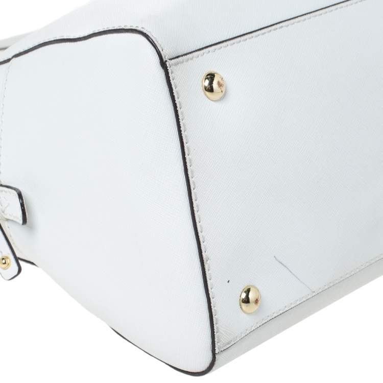 Pre Owned Michael Kors White Leather Satchel