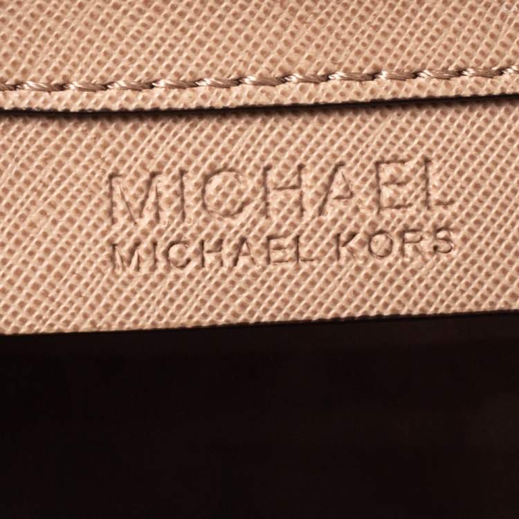Pre Owned MICHAEL Michael Kors Beige Leather Medium Selma Satchel