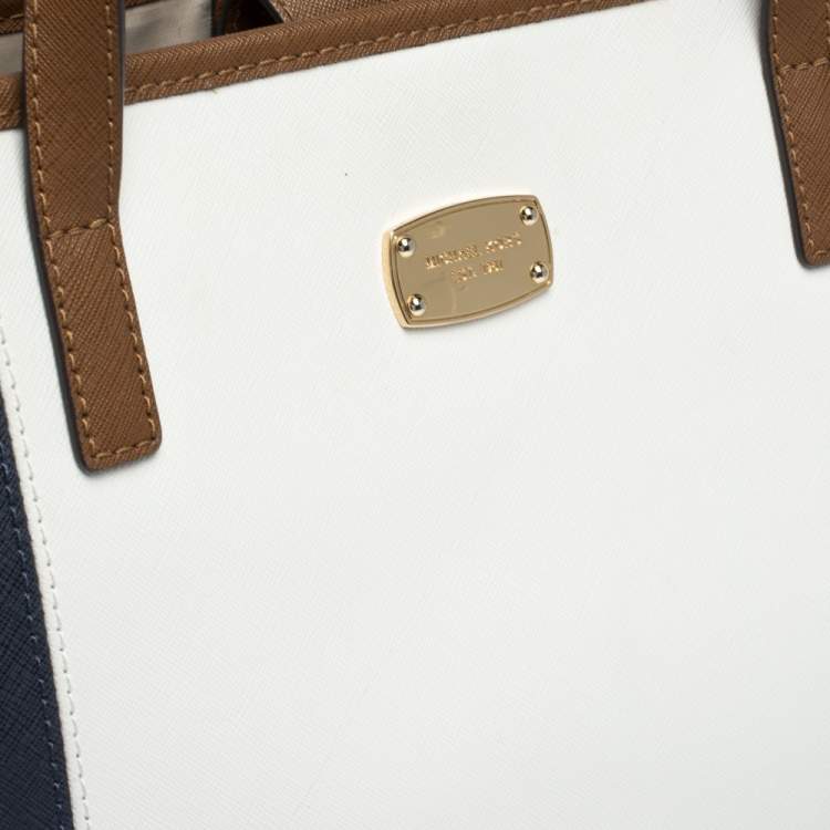 Pre Owned MICHAEL Michael Kors Multicolor Leather Colorblock Travel Tote