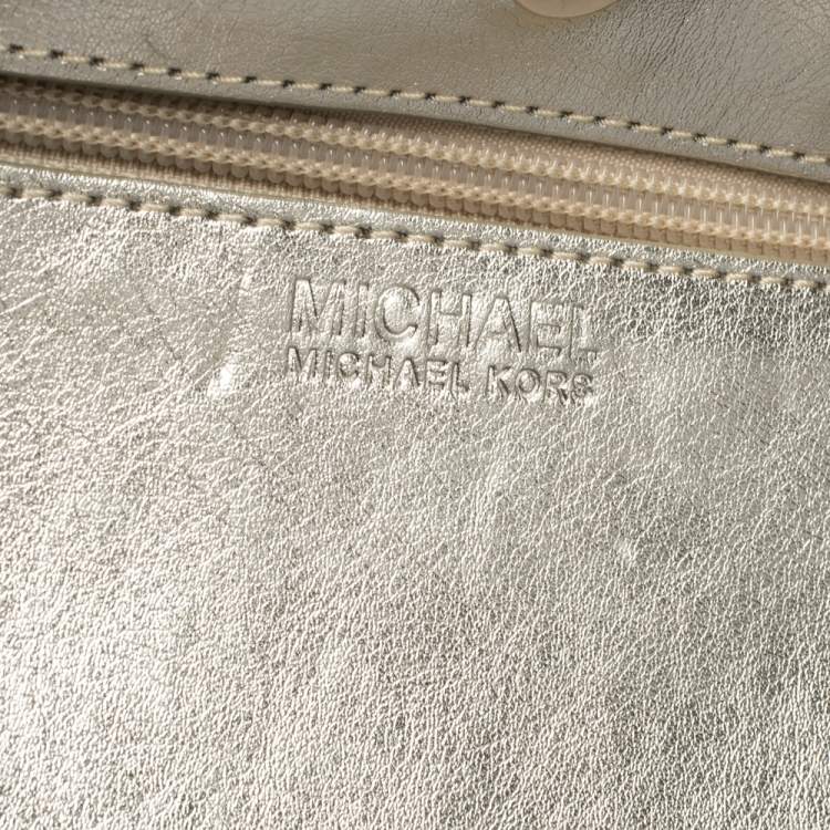مملوكة مسبقًا MICHAEL Michael Kors Black Python Effect Patent Leather North South Tote