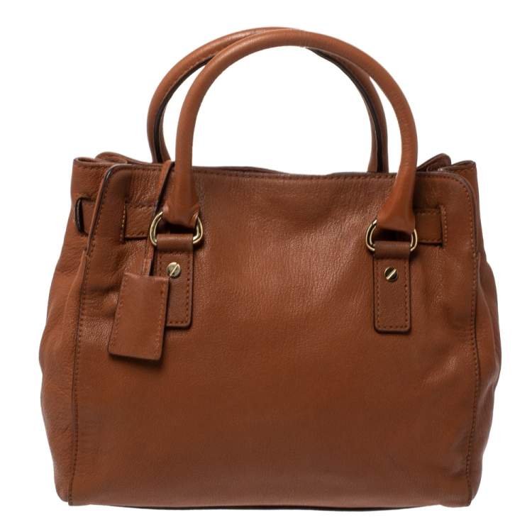 مملوكة مسبقًا MICHAEL Michael Kors Tan Leather Hamilton Tote