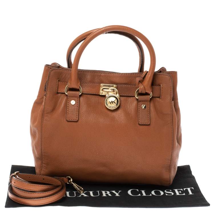مملوكة مسبقًا MICHAEL Michael Kors Tan Leather Hamilton Tote