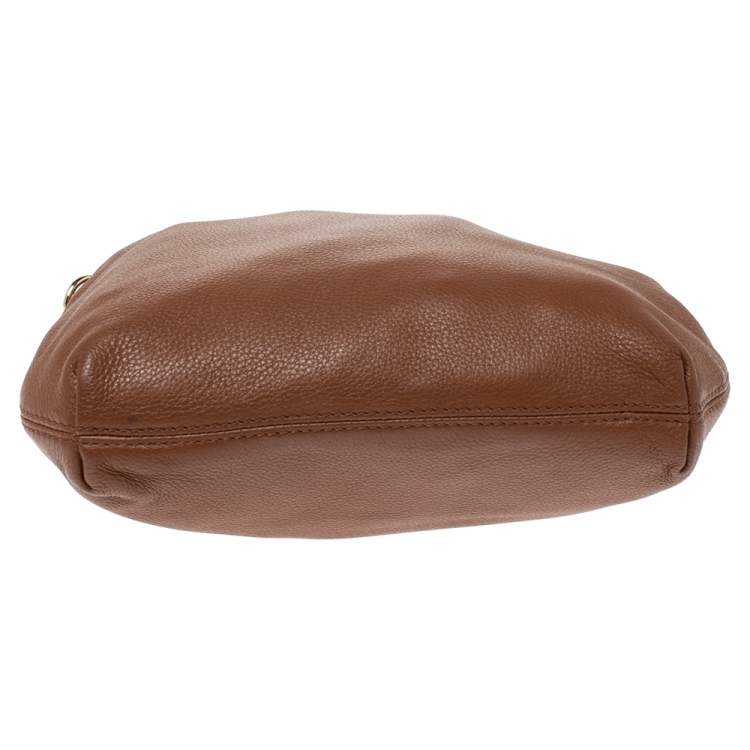 Pre Owned Michael Michael Kors Brown Leather Shoulder Bag