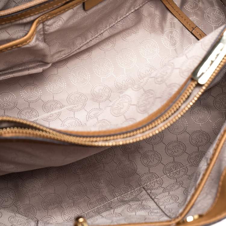 Pre Owned MICHAEL Michael Kors Tan Leather Large Cynthia Tote