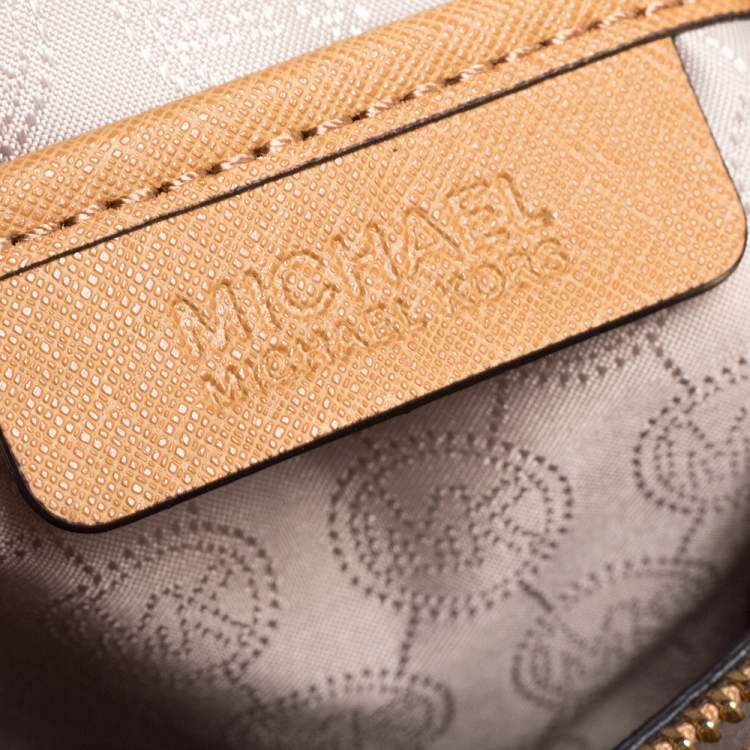 Pre Owned MICHAEL Michael Kors Tan Leather Large Cynthia Tote