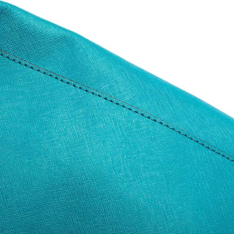 Pre Owned MICHAEL Michael Kors Blue Leather Jet Set North South Tote