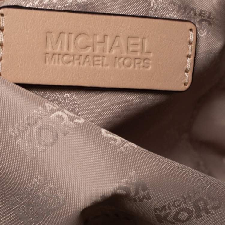 Pre Owned MICHAEL Michael Kors Burgundy Leather Top-zip Jet Set Tote