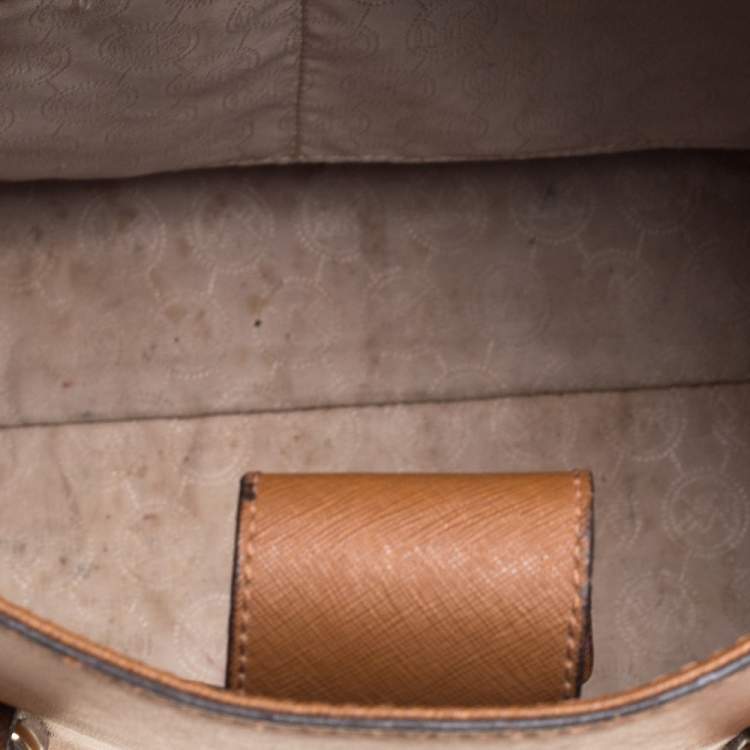 Pre Owned MICHAEL Michael Kors Brown Leather Large Hamilton North South Tote