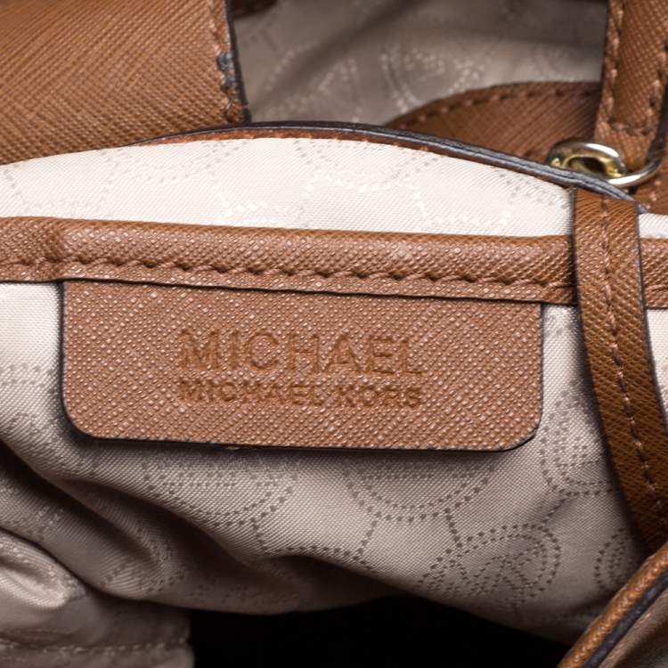 Pre Owned MICHAEL Michael Kors Brown Leather Large Hamilton North South Tote