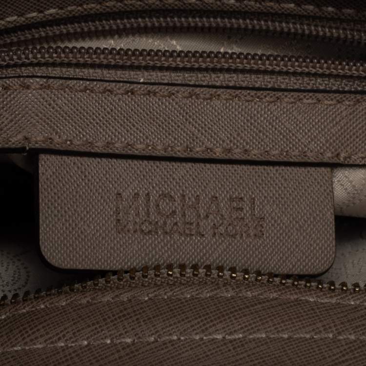 Pre Owned Michael Michael Kors Brown Studded Leather Selma Crossbody Bag