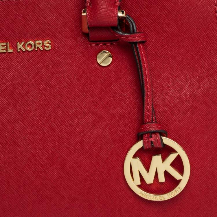 مملوكة مسبقًا Michael Michael Kors Red Leather Sutton Tote