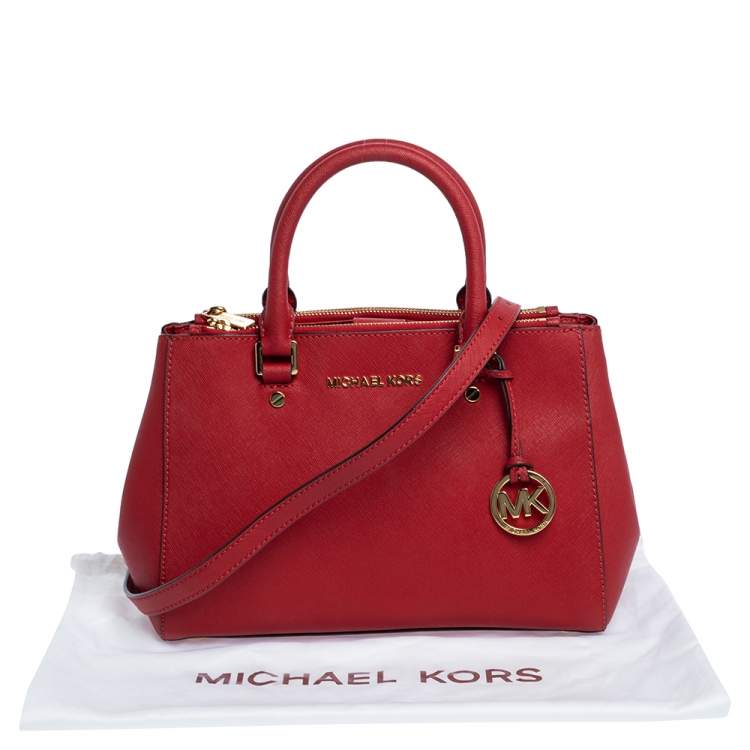 مملوكة مسبقًا Michael Michael Kors Red Leather Sutton Tote