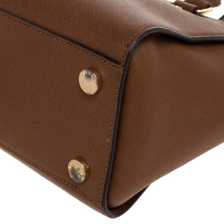 Pre Owned MICHAEL Michael Kors Brown Leather Medium Selma Satchel