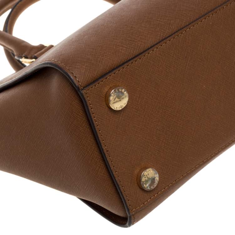 Pre Owned MICHAEL Michael Kors Brown Leather Medium Selma Satchel