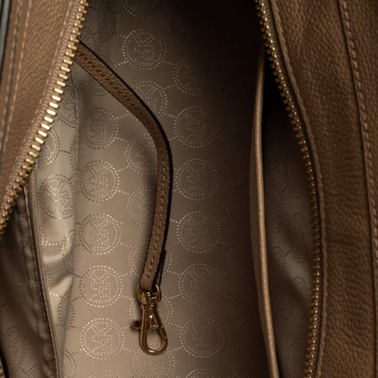 Pre Owned Michael Michael Kors Beige Leather Gia Satchel