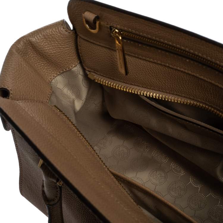 Pre Owned Michael Michael Kors Beige Leather Gia Satchel