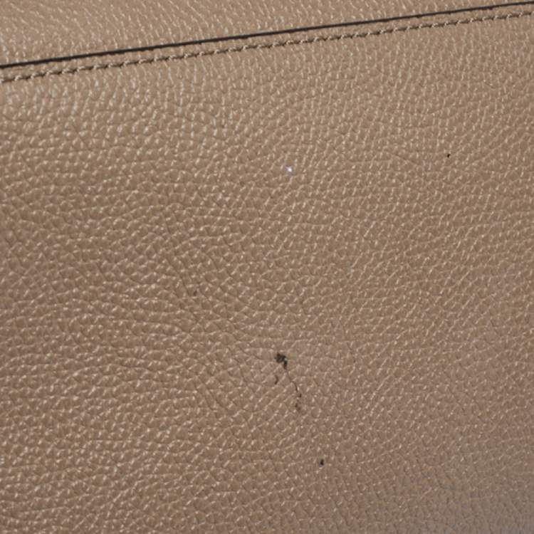 Pre Owned Michael Michael Kors Beige Leather Gia Satchel