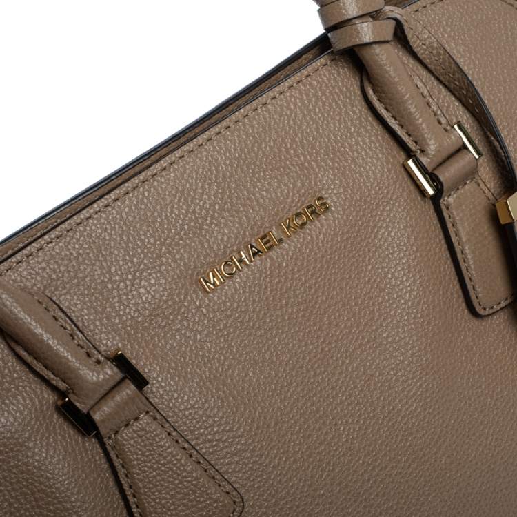Pre Owned Michael Michael Kors Beige Leather Gia Satchel