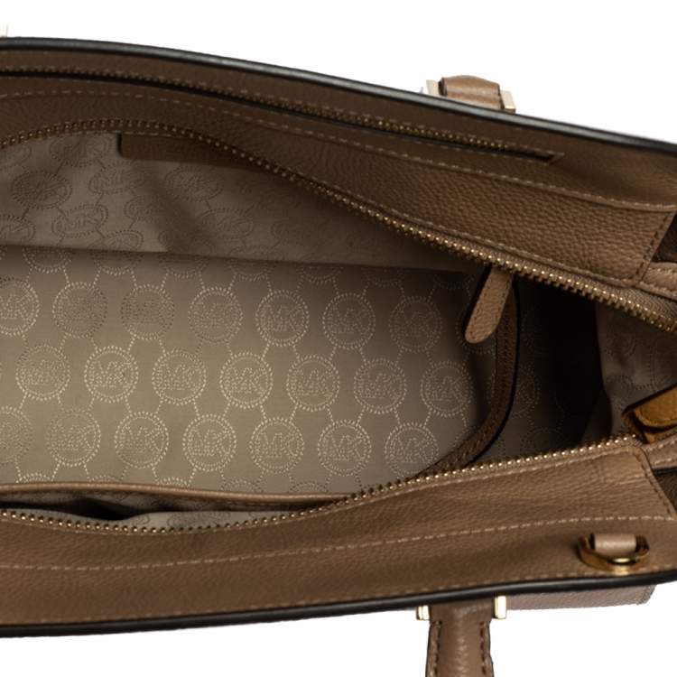 Pre Owned Michael Michael Kors Beige Leather Gia Satchel