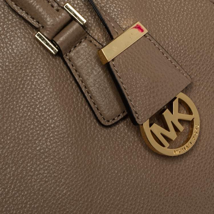 Pre Owned Michael Michael Kors Beige Leather Gia Satchel