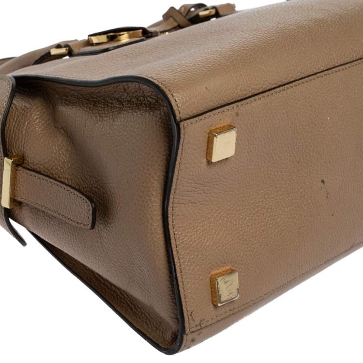 Pre Owned Michael Michael Kors Beige Leather Gia Satchel
