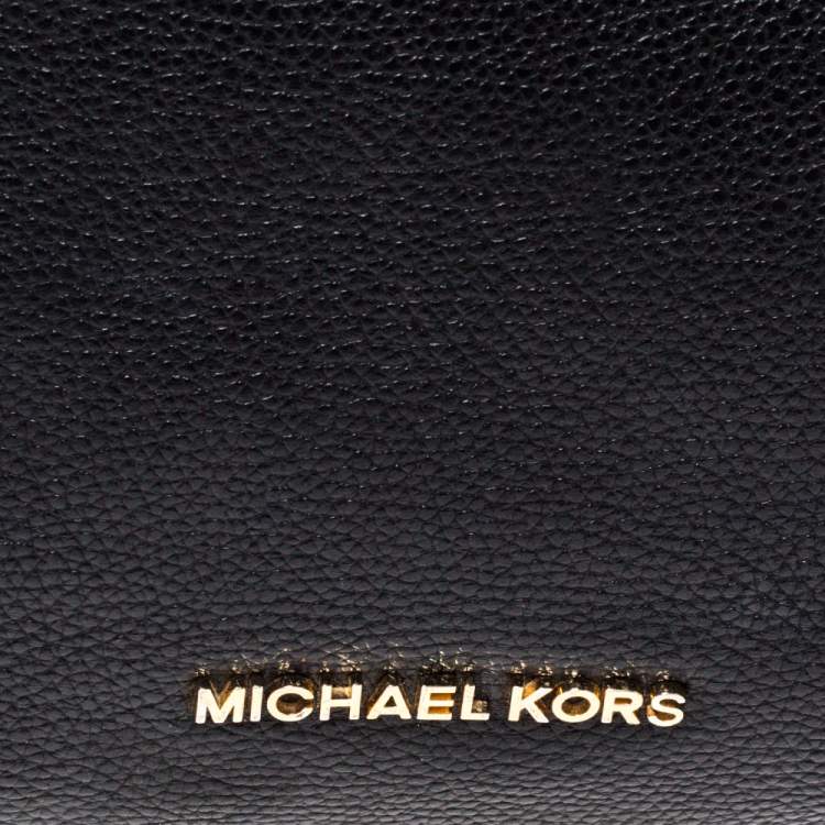 Pre Owned MICHAEL Michael Kors Black Grained Leather Karson Hobo