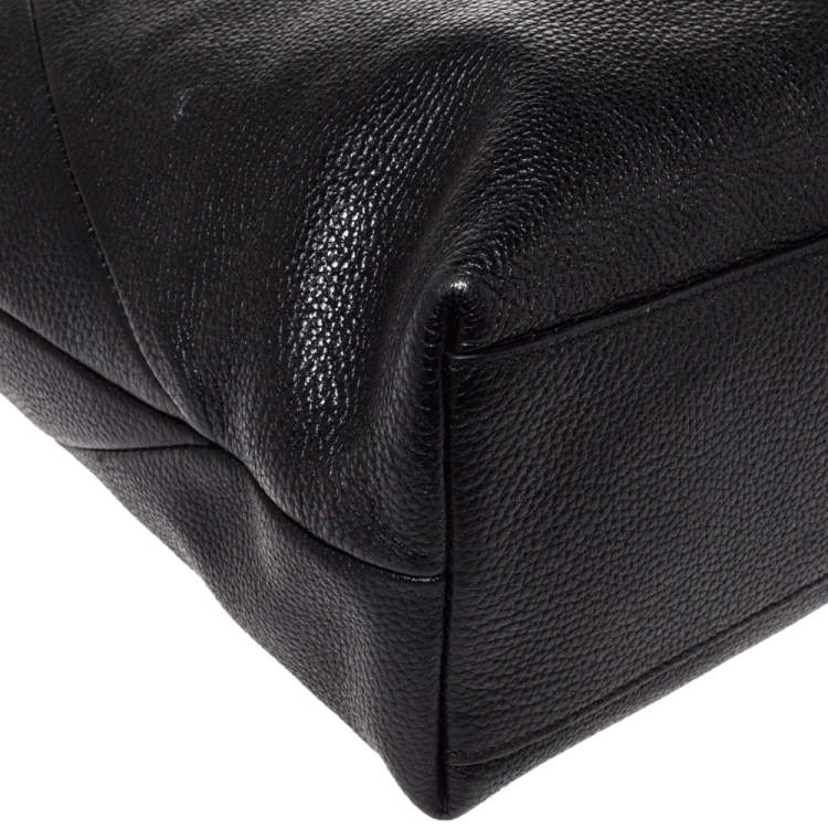 Pre Owned MICHAEL Michael Kors Black Grained Leather Karson Hobo