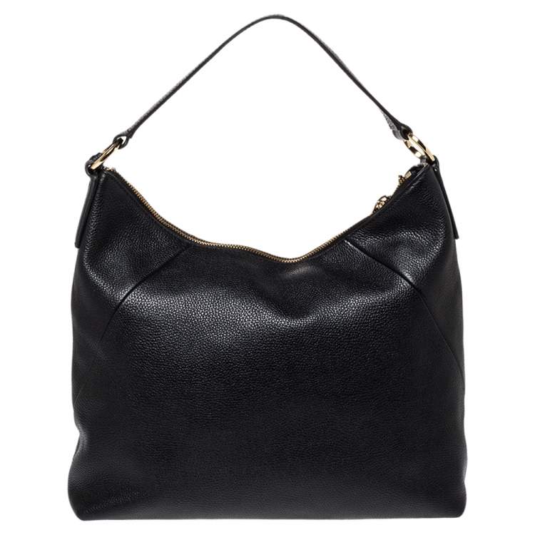 Pre Owned MICHAEL Michael Kors Black Grained Leather Karson Hobo