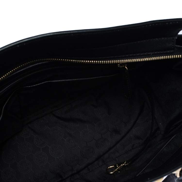 Pre Owned MICHAEL Michael Kors Black Leather Medium Selma Studded Tote