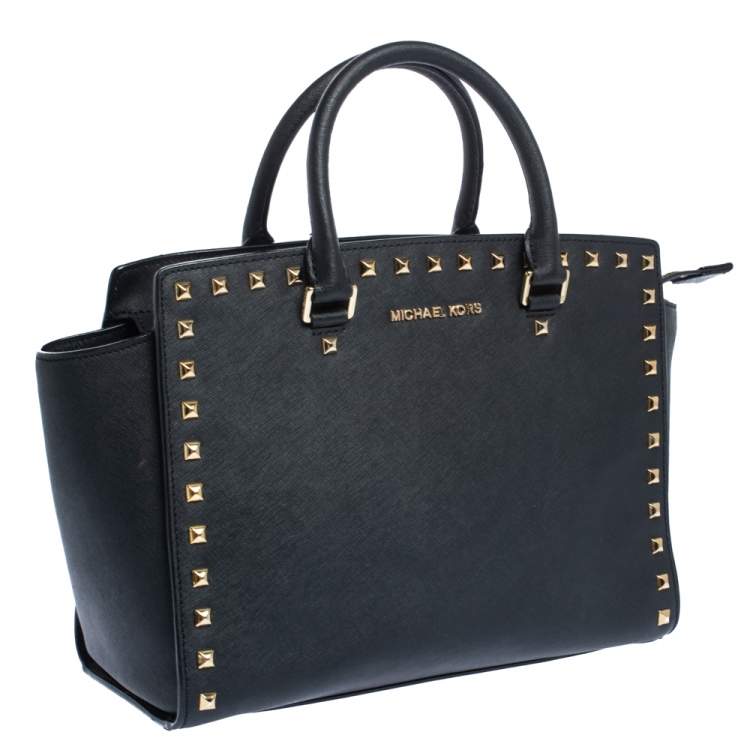 michael kors studded black purse