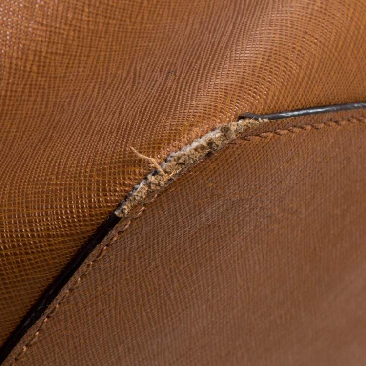 Pre Owned MICHAEL Michael Kors Tan Leather Jet Set Travel Tote