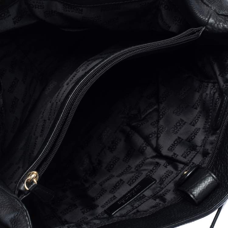 Pre Owned MICHAEL Michael Kors Black Leather Hamilton East West Tote