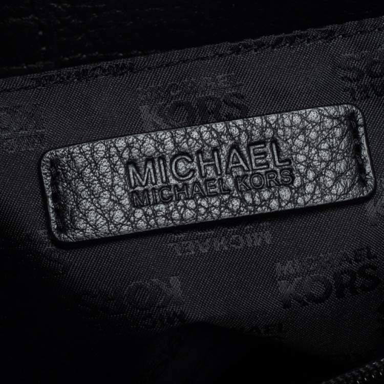 Pre Owned MICHAEL Michael Kors Black Leather Hamilton East West Tote