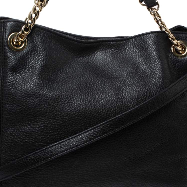 Pre Owned MICHAEL Michael Kors Black Leather Chain Shoulder Bag