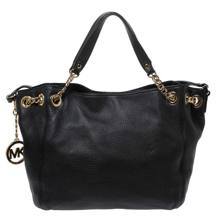 Pre Owned MICHAEL Michael Kors Black Leather Chain Shoulder Bag