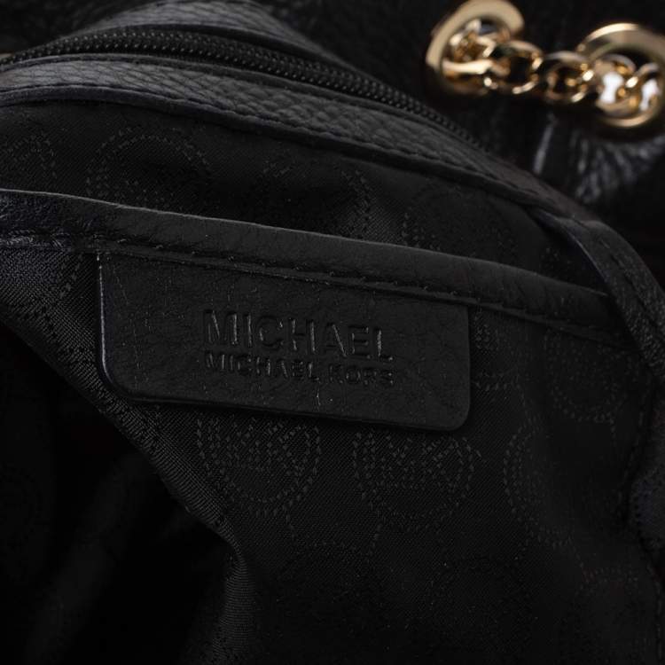 Pre Owned MICHAEL Michael Kors Black Leather Chain Shoulder Bag