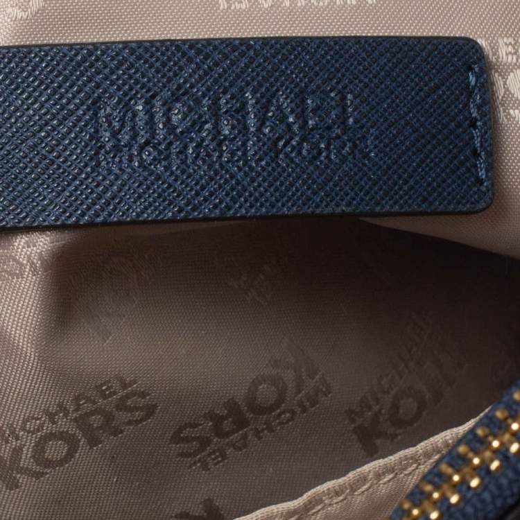 Pre Owned Michael Michael Kors Blue Leather Kellen Tote