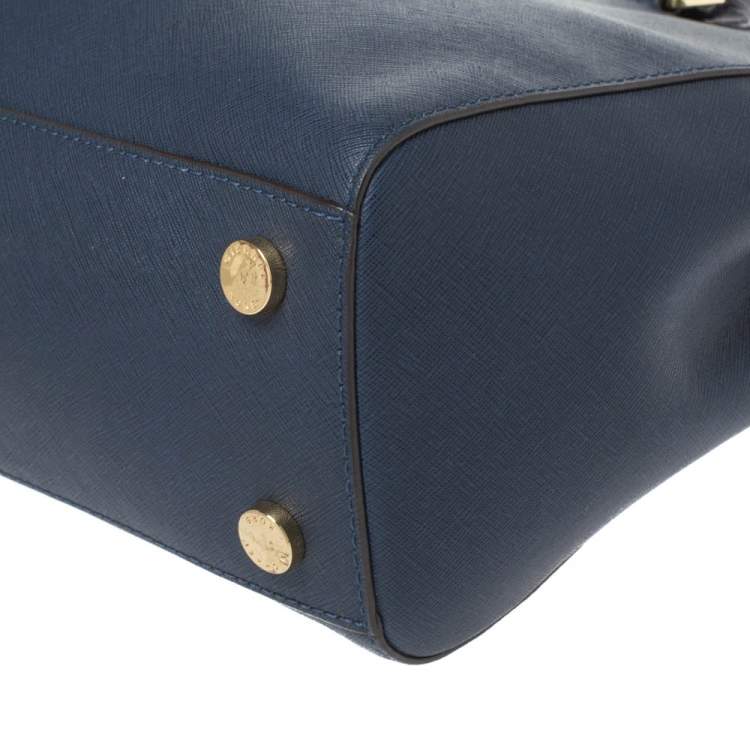 Pre Owned Michael Michael Kors Blue Leather Kellen Tote