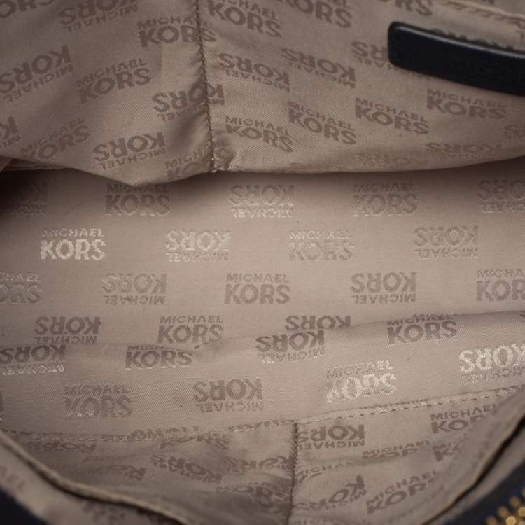 Pre Owned Michael Michael Kors Blue Leather Kellen Tote