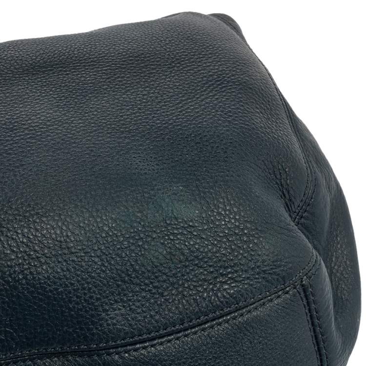 Pre Owned Michael Kors Navy Blue Leather Lillie Hobo 