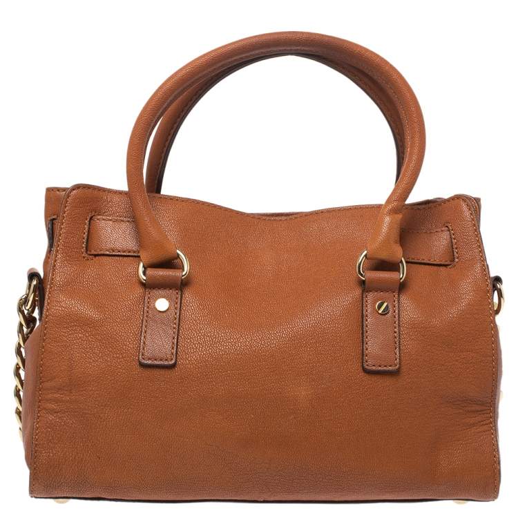 Pre Owned MICHAEL Michael Kors Tan Soft Leather Hamilton East West Tote