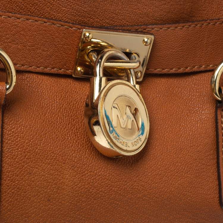 Pre Owned MICHAEL Michael Kors Tan Soft Leather Hamilton East West Tote