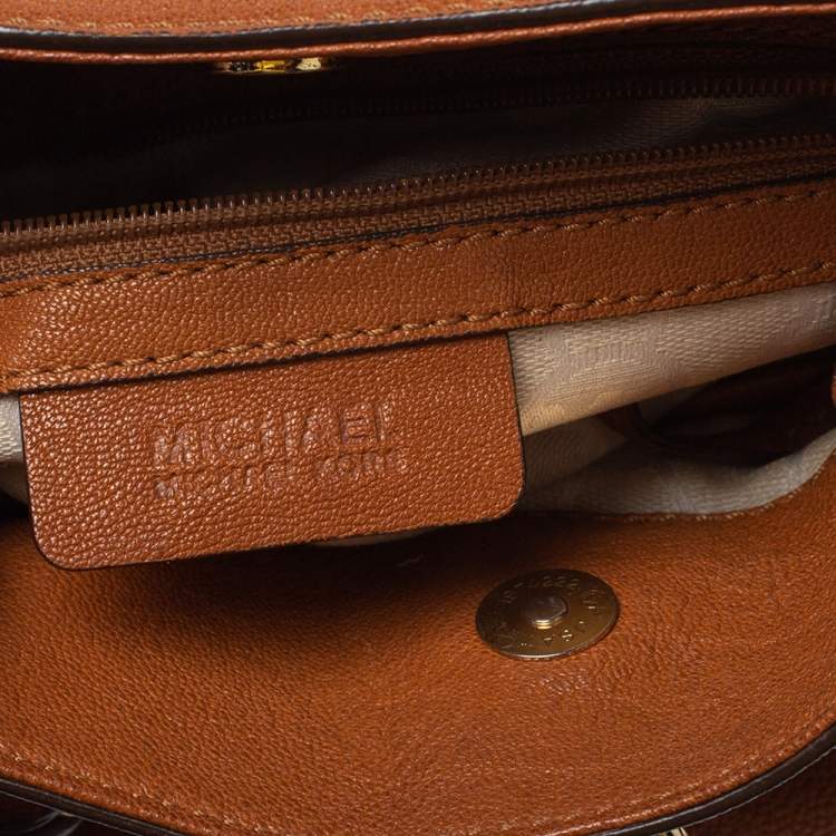 Pre Owned MICHAEL Michael Kors Tan Soft Leather Hamilton East West Tote