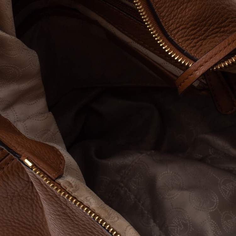 Pre Owned MICHAEL Michael Kors Brown Leather Bedford Tassel Shoulder Bag